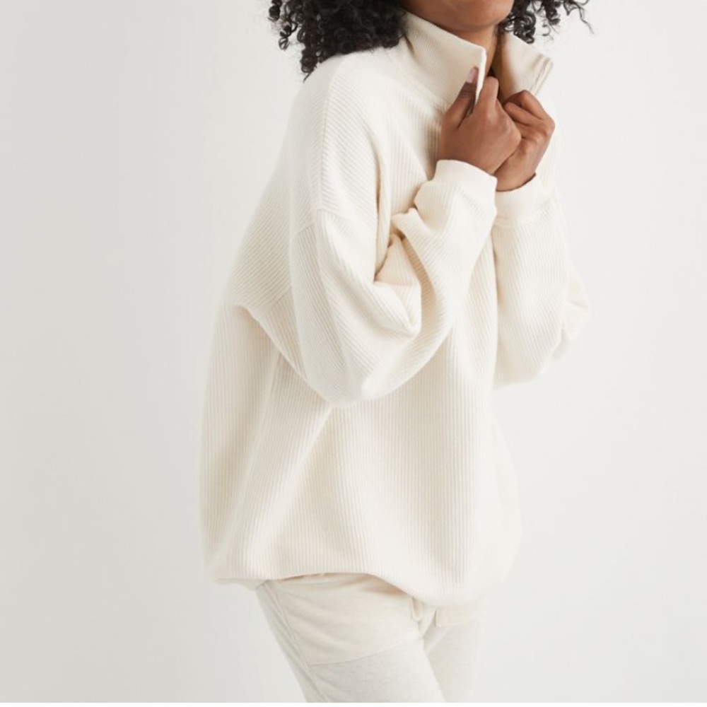 Aerie Good Vibes Corded Oversized Quarter zip